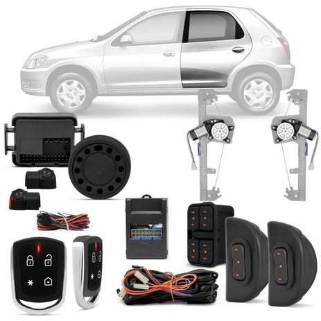 Kit Vidro Elétrico Celta 2002 a 2015 Prisma 2006 a 2012 4 Portas sensor Traseiro + Alarme Pósitron - Kit Segurança Menor preço em Kit Vidro Elétrico Celta 2002 a 2015 Prisma 2006 a 2012 4 Portas sensor Traseiro + Alarme Pósitron - Kit Segurança