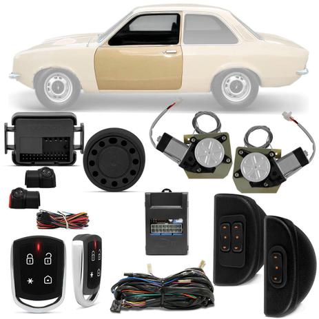 Kit Vidro Elétrico Chevette Marajó 2 Portas Sem Quebra Vento + Alarme Pósitron Cyber PX360BT - Kit segurança Menor preço em Kit Vidro Elétrico Chevette Marajó 2 Portas Sem Quebra Vento + Alarme Pósitron Cyber PX360BT - Kit segurança