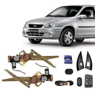 Kit Vidro Elétrico Corsa Classic 4 Portas Dianteira 96/ Sensorizada - Original b Menor preço em Kit Vidro Elétrico Corsa Classic 4 Portas Dianteira 96/ Sensorizada - Original b