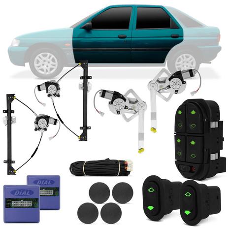 Kit Vidro Elétrico Ford Escort Zetec 1997 1998 1999 2000 2001 2002 Sensorizado 4 Portas Completo - Dial Menor preço em Kit Vidro Elétrico Ford Escort Zetec 1997 1998 1999 2000 2001 2002 Sensorizado 4 Portas Completo - Dial