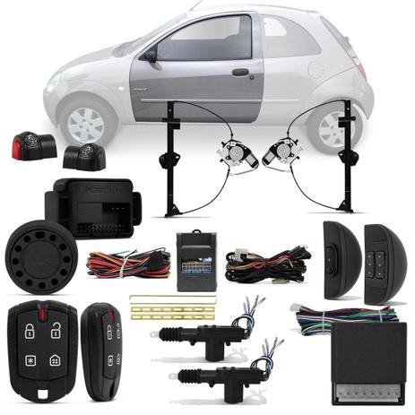 Kit Vidro Elétrico Ford Ka 1997 a 2003 Sensorizado 2 Portas + Alarme Pósitron EX360 e Trava Elétrica - Prime Menor preço em Kit Vidro Elétrico Ford Ka 1997 a 2003 Sensorizado 2 Portas + Alarme Pósitron EX360 e Trava Elétrica - Prime