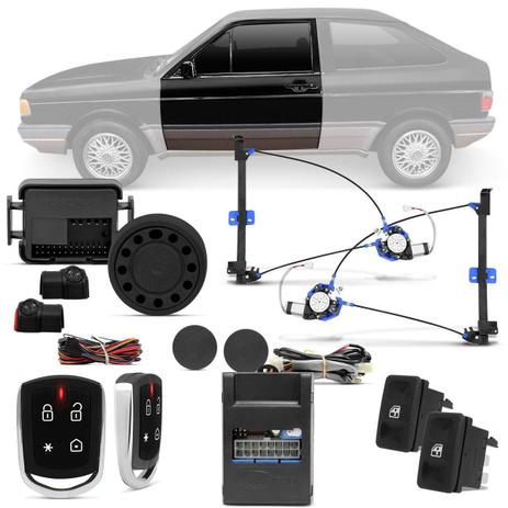 Kit Vidro Elétrico Gol Parati Saveiro Voyage G1 2 Portas + Alarme Pósitron Cyber PX360BT Bluetooth - Kit Segurança Menor preço em Kit Vidro Elétrico Gol Parati Saveiro Voyage G1 2 Portas + Alarme Pósitron Cyber PX360BT Bluetooth - Kit Segurança