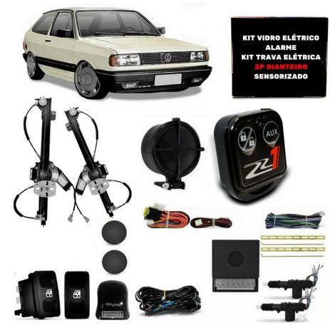 Kit Vidro Elétrico Gol Quadrado + Trava Elétrica + Alarme - Import Menor preço em Kit Vidro Elétrico Gol Quadrado + Trava Elétrica + Alarme - Import