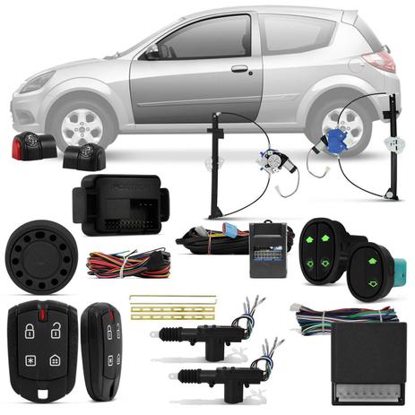 Kit Vidro Elétrico Ka 2008 a 2014 Sensorizado 2 Portas + Alarme Pósitron EX360 e Trava Elétrica - Prime Menor preço em Kit Vidro Elétrico Ka 2008 a 2014 Sensorizado 2 Portas + Alarme Pósitron EX360 e Trava Elétrica - Prime