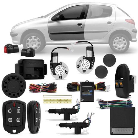 Kit Vidro Elétrico Peugeot 206 1998 a 2007 Dianteiro Sensorizado + Alarme Pósitron e Trava Elétrica - Prime Menor preço em Kit Vidro Elétrico Peugeot 206 1998 a 2007 Dianteiro Sensorizado + Alarme Pósitron e Trava Elétrica - Prime