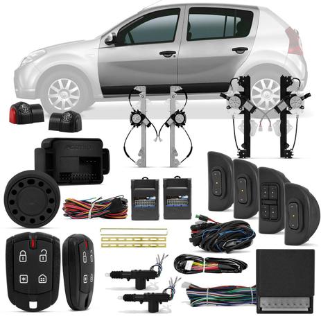 Kit Vidro Elétrico Sandero 2009 a 2013 Sensorizado 4P Completo + Alarme Pósitron e Trava Elétrica - Prime é boa?