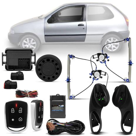 Kit Vidro Elétrico Sensorizado Palio Strada 1996 A 2003 2 Portas + Alarme Pósitron Cyber PX360BT - Kit Segurança Menor preço em Kit Vidro Elétrico Sensorizado Palio Strada 1996 A 2003 2 Portas + Alarme Pósitron Cyber PX360BT - Kit Segurança