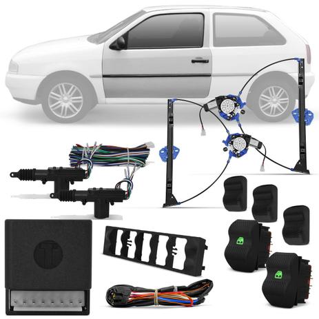 Kit Vidro Elétrico Vw Gol G2 G3 Special City 2001 a 2005 Dianteiras + Trava Elétrica 2 Portas - Prime Menor preço em Kit Vidro Elétrico Vw Gol G2 G3 Special City 2001 a 2005 Dianteiras + Trava Elétrica 2 Portas - Prime