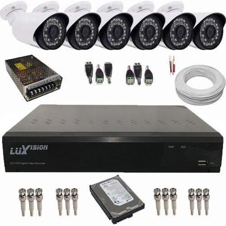 Kit Vigilância 06 Câmeras AHD 1.3 MP + Gravador DVR Luxvision 8 Canais ECD ALL HD Acesso via Internet Menor preço em Kit Vigilância 06 Câmeras AHD 1.3 MP + Gravador DVR Luxvision 8 Canais ECD ALL HD Acesso via Internet
