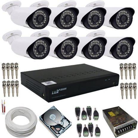 Kit Vigilância Residencial e Comercial com 8 Câmeras AHD 1. 3 Mp + DVR Luxvision ECD ALL HD - Power Menor preço em Kit Vigilância Residencial e Comercial com 8 Câmeras AHD 1. 3 Mp + DVR Luxvision ECD ALL HD - Power