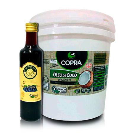 Kit Vinagre Orgânico 500ml + Balde Óleo de Coco Orgânico- São Francisco/Copra Menor preço em Kit Vinagre Orgânico 500ml + Balde Óleo de Coco Orgânico- São Francisco/Copra