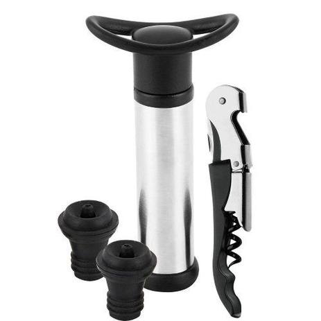 Kit Vinho 4 Peças Bomba A Vacuo 2 Rolhas Saca Rolha Dinasty Menor preço em Kit Vinho 4 Peças Bomba A Vacuo 2 Rolhas Saca Rolha Dinasty