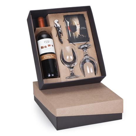 Kit Vinho Chileno Cono Sur 1551 750ml + 2 taças + 1 saca rolhas + diário do vinho - Shop quality Menor preço em Kit Vinho Chileno Cono Sur 1551 750ml + 2 taças + 1 saca rolhas + diário do vinho - Shop quality