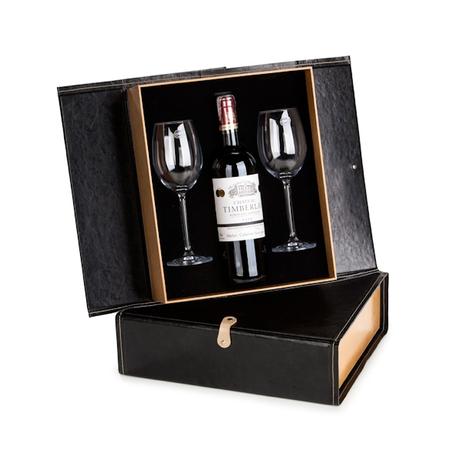 Kit Vinho Francês Timberlay 750ml+ 2 taças de cristal + embalagem especial - Shop quality é boa?