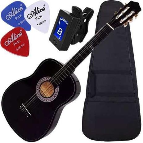 Kit Violão Acústico Estudante Nylon C/ Capa 946 Preto Austin - Giannini Menor preço em Kit Violão Acústico Estudante Nylon C/ Capa 946 Preto Austin - Giannini