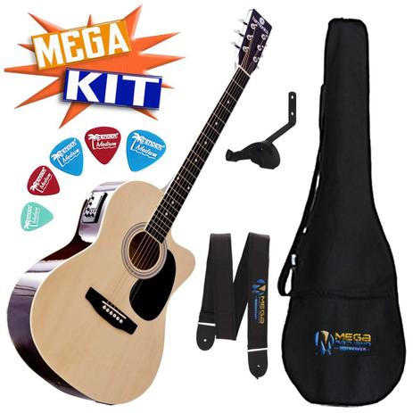 KIT Violão Eletrico Aço GE-21 NT Capa p c s Harmonics é boa?