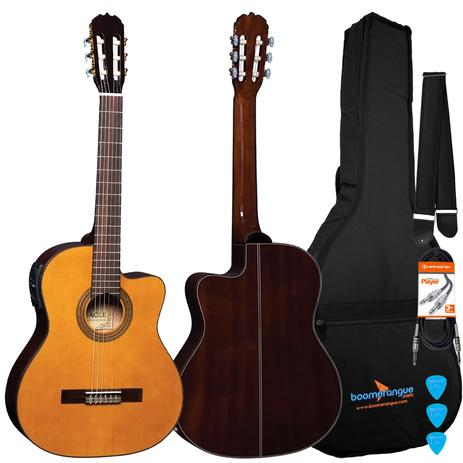 Kit Violão Elétrico Clássico Nylon CH800 NT Natural Eagle Completo Menor preço em Kit Violão Elétrico Clássico Nylon CH800 NT Natural Eagle Completo