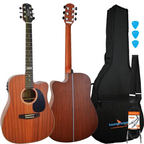 Kit Violão Eletroacústico Folk GF1D WS Walnut Satin Fosco Giannini Completo Menor preço em Kit Violão Eletroacústico Folk GF1D WS Walnut Satin Fosco Giannini Completo
