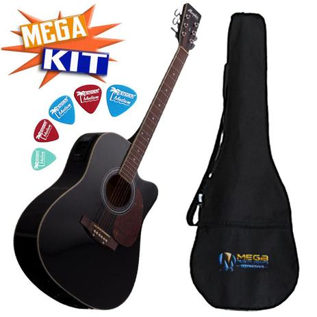 Kit  Violão Folk Elétrico Md18 BK Tagima é boa?