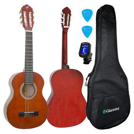 Kit Violão Giannini Infantil Acústico 1/4 NR NT Natural Completo Menor preço em Kit Violão Giannini Infantil Acústico 1/4 NR NT Natural Completo