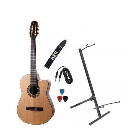 Kit Violão Nylon Flat Rozini Fosco Rx515 Suporte Cabo Menor preço em Kit Violão Nylon Flat Rozini Fosco Rx515 Suporte Cabo