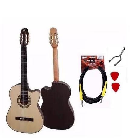 Kit Violão Rozini RX515 Elétrico Flat + Cabo Suporte Brindes Menor preço em Kit Violão Rozini RX515 Elétrico Flat + Cabo Suporte Brindes