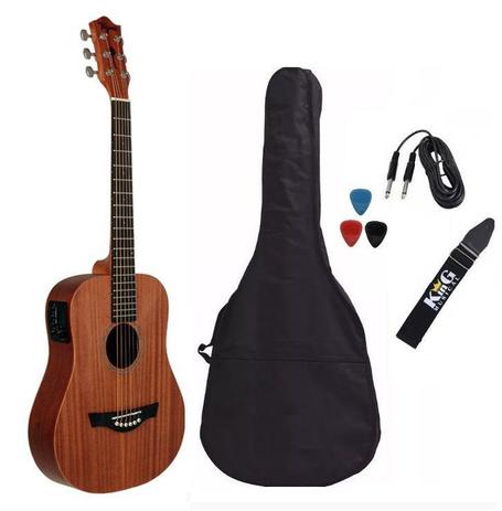 Kit Violão Tagima Baby Aço Capa Correia Cabo 3 Palhetas Menor preço em Kit Violão Tagima Baby Aço Capa Correia Cabo 3 Palhetas