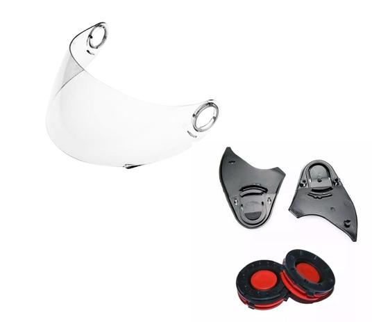 Kit Viseira Cristal + Botões + Reparo Capacete Mixs Fokker - Mixs/pro tork Menor preço em Kit Viseira Cristal + Botões + Reparo Capacete Mixs Fokker - Mixs/pro tork