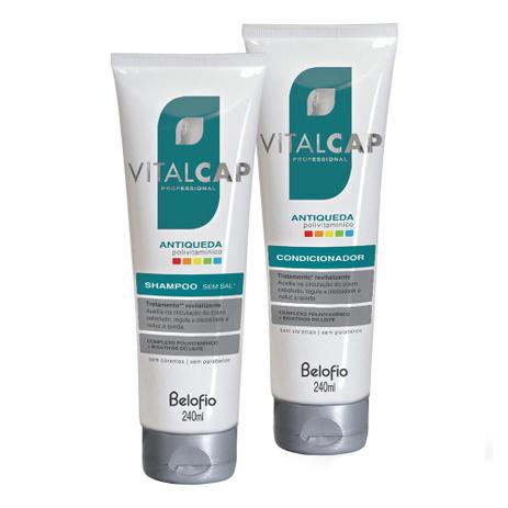 Kit Vitalcap Antiqueda Polivitamínico Shampoo Condicionador - Belofio Menor preço em Kit Vitalcap Antiqueda Polivitamínico Shampoo Condicionador - Belofio
