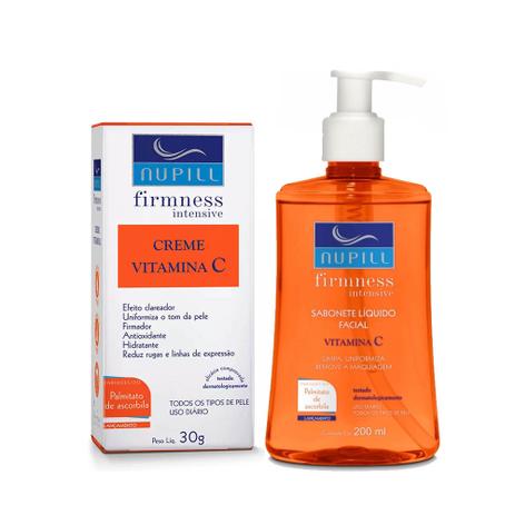 Kit Vitamina C Creme Firmness Intensive 30g Sabonete Líquido Facial 200ml - Nupill é boa?