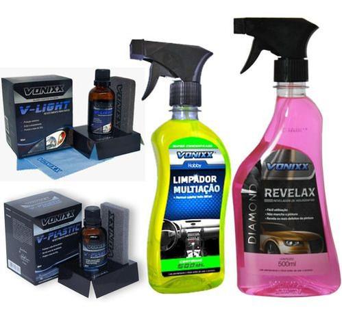Kit Vitrificador V-plastic V-light Revelax Multi Vonixx Menor preço em Kit Vitrificador V-plastic V-light Revelax Multi Vonixx