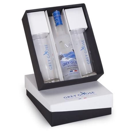 Kit Vodka Grey Goose 200ml + 2 copos 300ml - Shop quality Menor preço em Kit Vodka Grey Goose 200ml + 2 copos 300ml - Shop quality