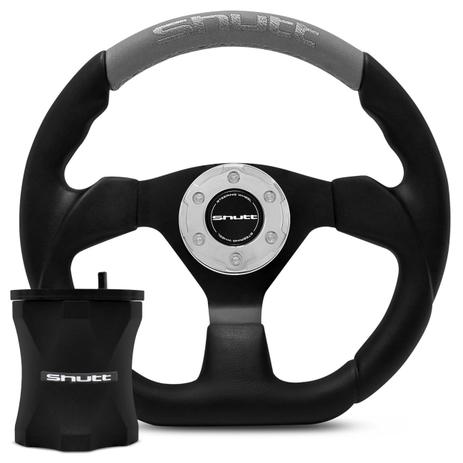 Kit Volante Esportivo Shutt SRHB Preto e Cinza + Cubo Maxx Alumínio Gol Voyage Saveiro Fusca 77 a 96 Menor preço em Kit Volante Esportivo Shutt SRHB Preto e Cinza + Cubo Maxx Alumínio Gol Voyage Saveiro Fusca 77 a 96