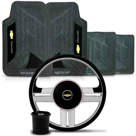 Kit Volante Rallye Cubo Chevrolet + Tapete Pvc Com carpete - Sp acessórios é boa?