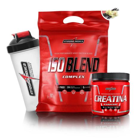 Kit Volume Muscular Whey Iso Blend Refil + Creatina Hardcore + Coq + IntegralMedica Menor preço em Kit Volume Muscular Whey Iso Blend Refil + Creatina Hardcore + Coq + IntegralMedica