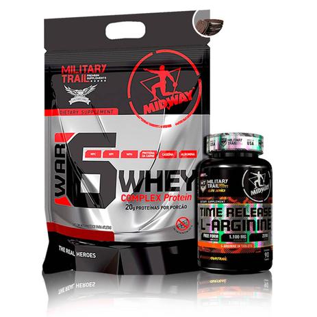 Kit War 6 1,8kg + Arginine Time Release 90 Tabs Military Trail - Midway - Midway labs Menor preço em Kit War 6 1,8kg + Arginine Time Release 90 Tabs Military Trail - Midway - Midway labs