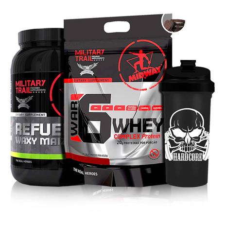kit War 6 1,8kg + Refuel Waxy Maize 1,4kg + Coq - Midway Military Trail - Midway labs Menor preço em kit War 6 1,8kg + Refuel Waxy Maize 1,4kg + Coq - Midway Military Trail - Midway labs