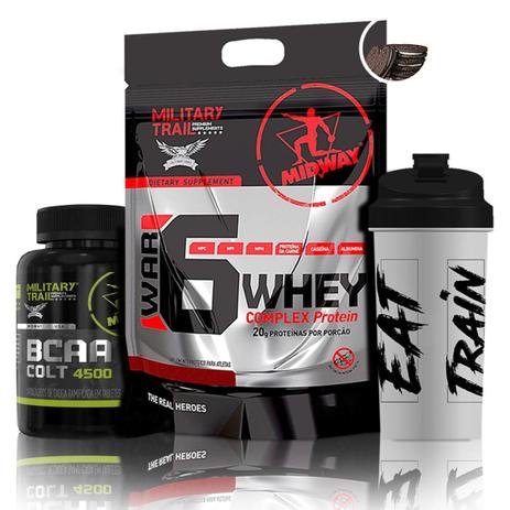 Kit War 6 907g + BCAA Colt 120 cáps + Coq - Midway - Midway labs Menor preço em Kit War 6 907g + BCAA Colt 120 cáps + Coq - Midway - Midway labs