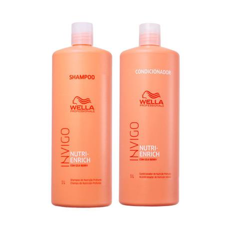 Kit Wella Invigo Nutri Enrich - Shampoo 1000 ml e Condicionador 1000 ml - Wella Professionals