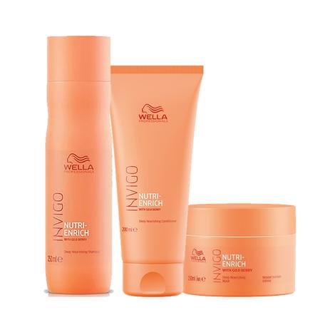 Kit Wella Professionals Invigo Nutri-Enrich Shampoo 250ml + Condicionador 200ml + Máscara 150ml Menor preço em Kit Wella Professionals Invigo Nutri-Enrich Shampoo 250ml + Condicionador 200ml + Máscara 150ml