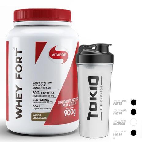 Kit Whey Fort Proteina Vitafor 900g + Coqueteleira Tokio Menor preço em Kit Whey Fort Proteina Vitafor 900g + Coqueteleira Tokio