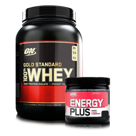 Kit Whey Gold 100 2lbs 909g Energy Plus 150g - Optimum Nutrition Menor preço em Kit Whey Gold 100 2lbs 909g Energy Plus 150g - Optimum Nutrition