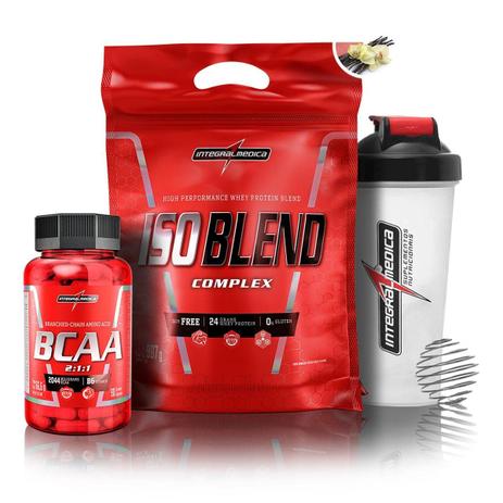 Kit Whey Iso Blend 907g Refil + Amino Bcaa 90 Cápsulas - IntegralMédica - Integralmedica Menor preço em Kit Whey Iso Blend 907g Refil + Amino Bcaa 90 Cápsulas - IntegralMédica - Integralmedica