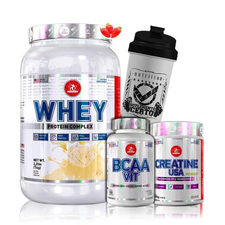 Kit Whey Protein 1kg + Creatina USA + Bcaa Vit + Coq - Midway - Midway labs Menor preço em Kit Whey Protein 1kg + Creatina USA + Bcaa Vit + Coq - Midway - Midway labs