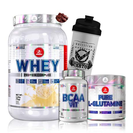 Kit Whey Protein 1kg + L-Glutamina Powder + bcaa Vit + Coq - Midway - Midway labs Menor preço em Kit Whey Protein 1kg + L-Glutamina Powder + bcaa Vit + Coq - Midway - Midway labs