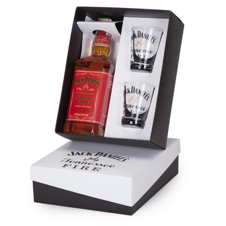 Kit Whiskey Jack Daniels Fire Canela + 2 Copos - Shop quality Menor preço em Kit Whiskey Jack Daniels Fire Canela + 2 Copos - Shop quality
