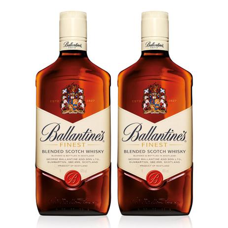 Kit Whisky Ballantines Finest 1L - 2 Unidades Menor preço em Kit Whisky Ballantines Finest 1L - 2 Unidades