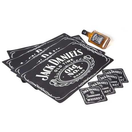 Kit Whisky Jack Daniels 200ml + 1 jogo americano 4 peças e 4 porta copos - Shop quality Menor preço em Kit Whisky Jack Daniels 200ml + 1 jogo americano 4 peças e 4 porta copos - Shop quality
