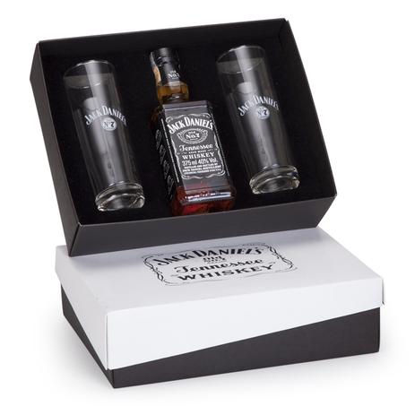 Kit Whisky Jack Daniels 375ml + 2 copos - Shop quality Menor preço em Kit Whisky Jack Daniels 375ml + 2 copos - Shop quality