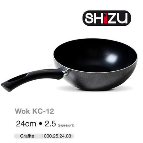 KIT Wok Grafite antiaderente 24cm - 2,5mm Shizu + Tampa Pegador preto 24cm é boa?